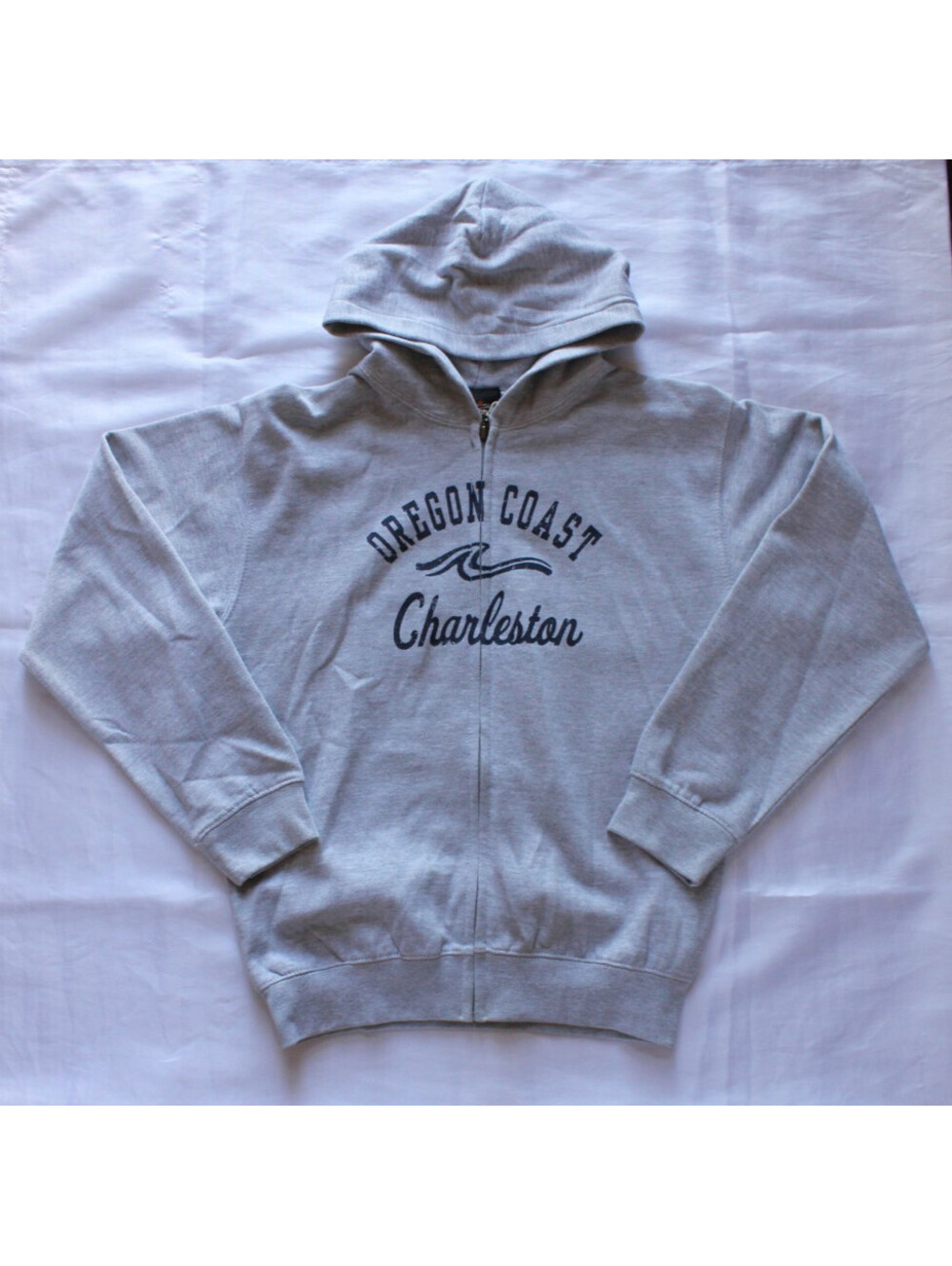 Prairie Mountain Youth XL 14/16 Gray Oregon Coast Charleston Full Zip Hoodie